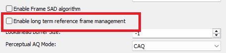 AMD AMF H.264 Codec: Enable long term reference frame management