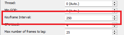AOM AV1: Keyframe Interval setting