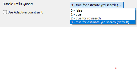 AV1-Codec Disable Trellis Quant Einstellung