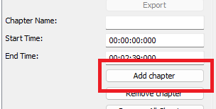 XMedia Recode: Add Chapter