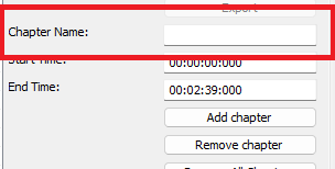 XMedia Recode: Chapter Name