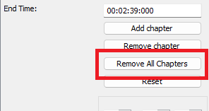 XMedia Recode: Remove All Chapters
