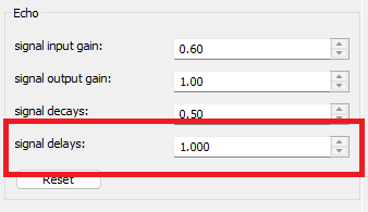 Echo Filter: signal delay