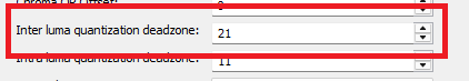 H.264: Inter luma quantization deadzone