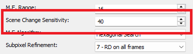 H.264: Scene Change Sensitivity