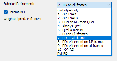 H.264: Subpixel Refinement