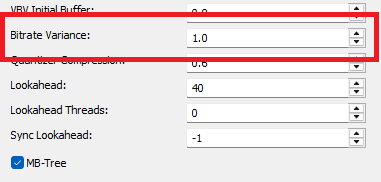 H.264: Bitrate Variance