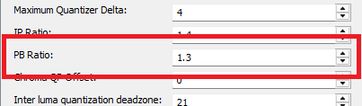 H.264: PB Ratio