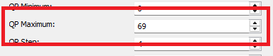 H.265 Codec: QP Maximum