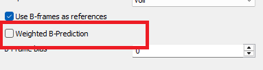 H.265: Weighted B-Prediction Settings