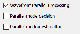 H.265 Codec Performance settings