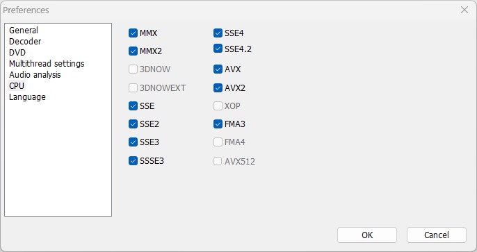 cpu setting