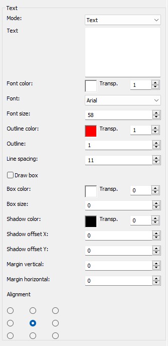 Text Rendering Settings
