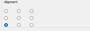 text alignment