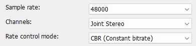 MP3-Codec Sample rate