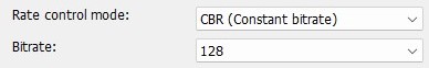 Rate control mode CBR