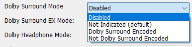 AC3-Codec Dolby Surround Mode