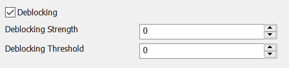 H.264 Encoder Deblocking Settings