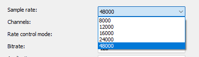 Opus Codec: Set sample rate