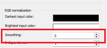 RGB normalization: Smoothing