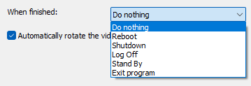 XMedia Recode When finished setting