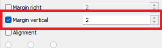 subtitle margin vertical