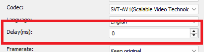 SVT-AV1 Codec: Delay Settings