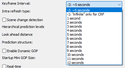 SVT-AV1 Codec: Keyframe Interval setting