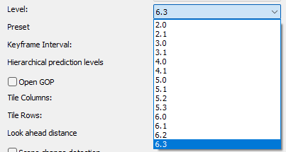 SVT-AV1 Level setting