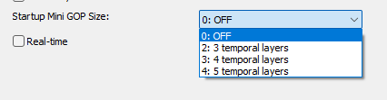 SVT-AV1 Codec: Startup Mini GOP Size setting