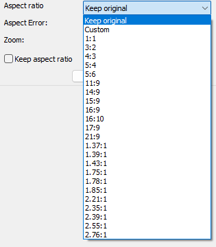Aspect ratio