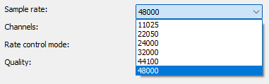 Vorbis Codec: Sample rate setting