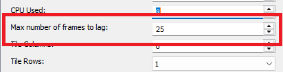 VP9: Max Number of Frames to Lag setting