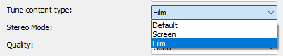 VP9: Tune centent type setting