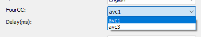 AMD AMF H.264-Codec FourCC Einstellungen