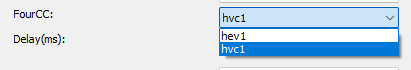 AMD AMF H.265-Codec FourCC Einstellungen