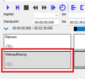 Xmedi Recode: Filter Liste Videoauflösung