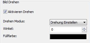 Einstellung zum Benutzerdefinierten drehen von Video