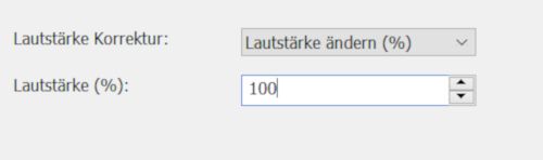 Lautstärke ändern in prozent