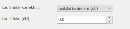 Lautstärke ändern in dB
