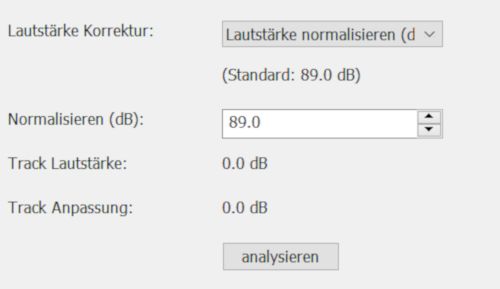 Lautstärke normalisieren