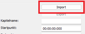 XMedia Recode: Kapitel Import