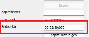 XMedia Recode: Kapitel Endpunkt