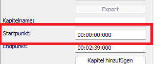 XMedia Recode: Kapitel Startpunkt