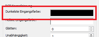 RGB normalisieren: Dunkelste Eingangsfarbe