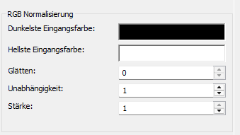 Einstellung RGB normalisieren Filter