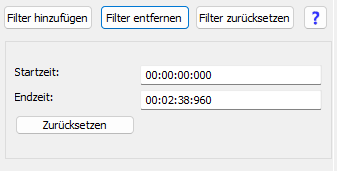 Filter Start- und Endzeit