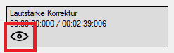 Lautstärke-Korrektur Filter aktiviert