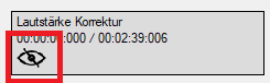 Lautstärke-Korrektur Filter deaktiviert
