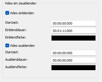 Video ein-/ausblenden Filter